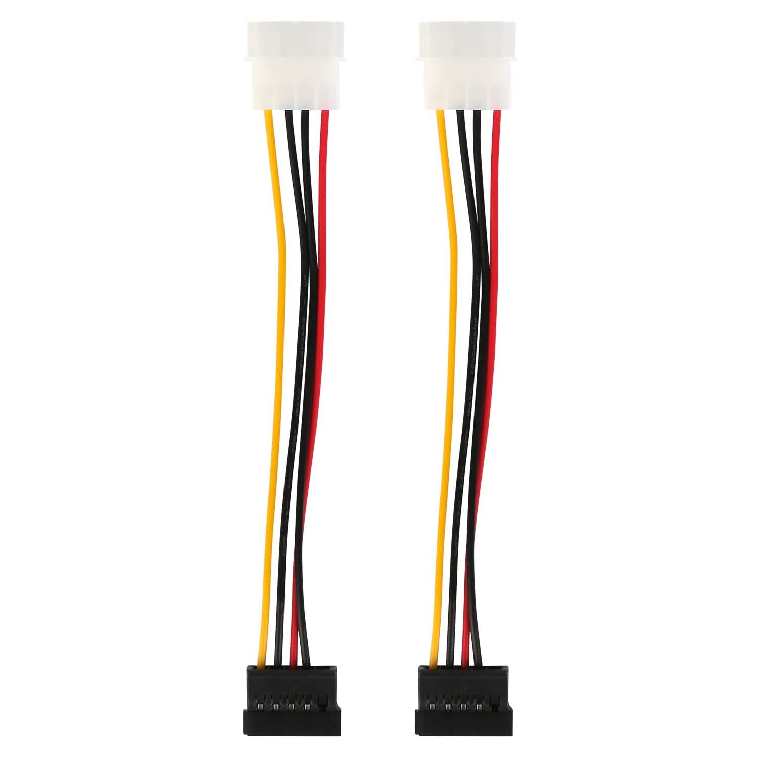 2-Pack: 4 Pin Male To 15Pin Female Data Cable Adapter