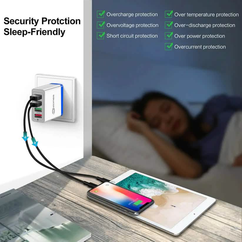 2-Pack: 4 Port High-Speed Wall Charger