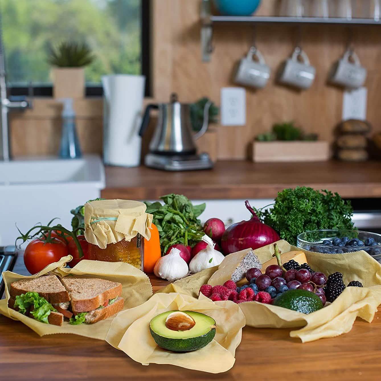 2-Pack: 4 Variety Beeswax Food Wraps