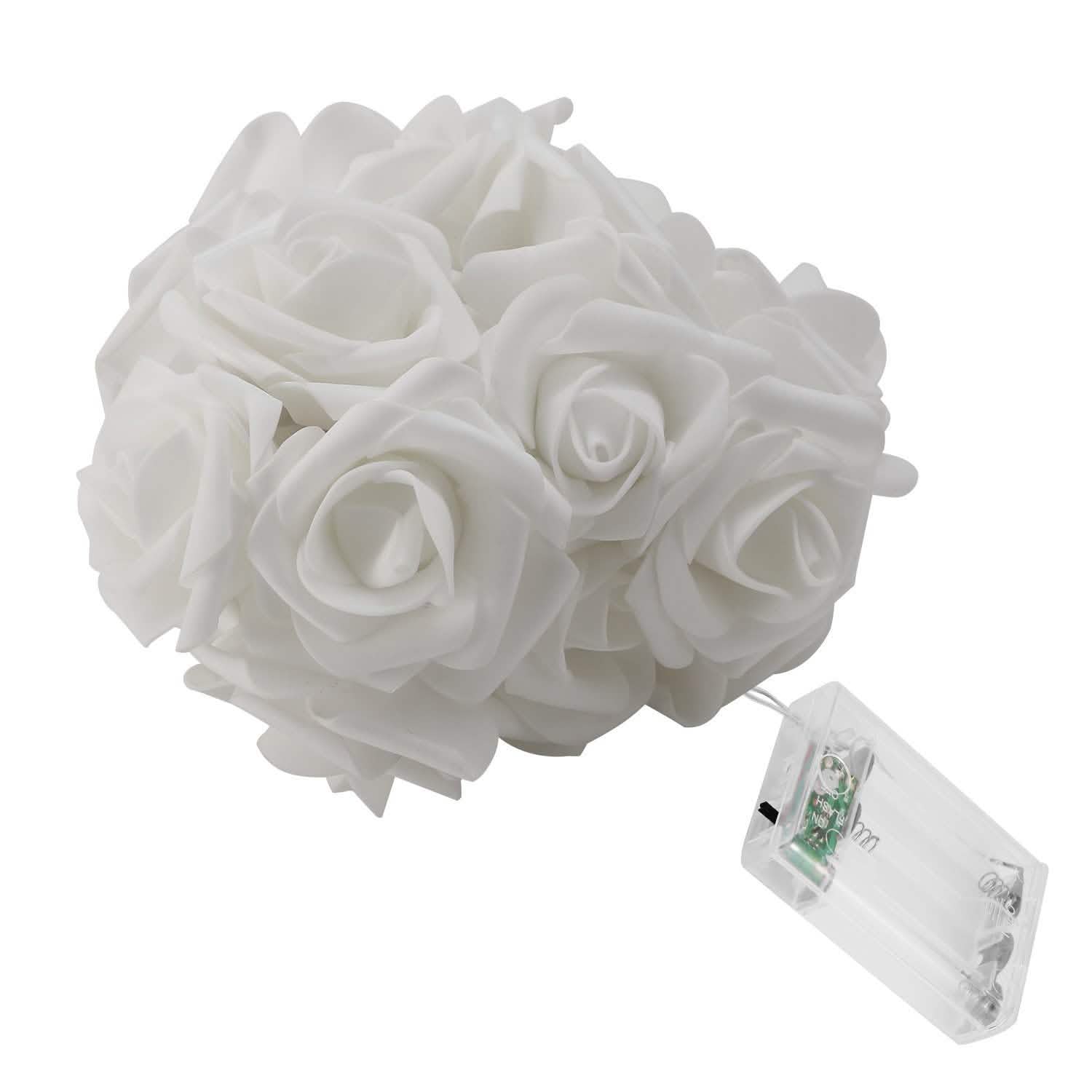 2-Pack: 40 LEDs Rose Flower String Lights