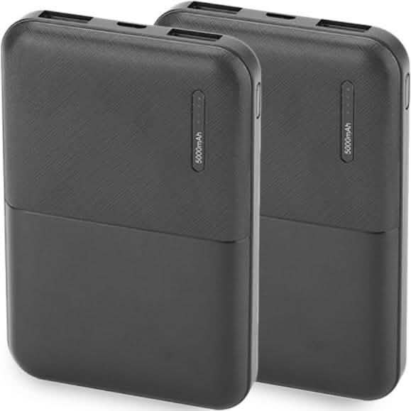 2-Pack: 5000mAh Power Bank