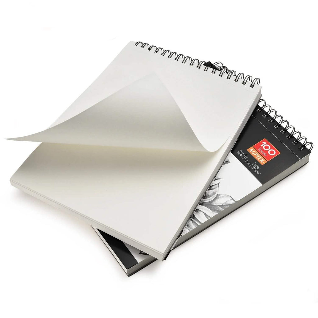 2-Pack: 9X12" 100 Sheets Spiral Sketch Pad