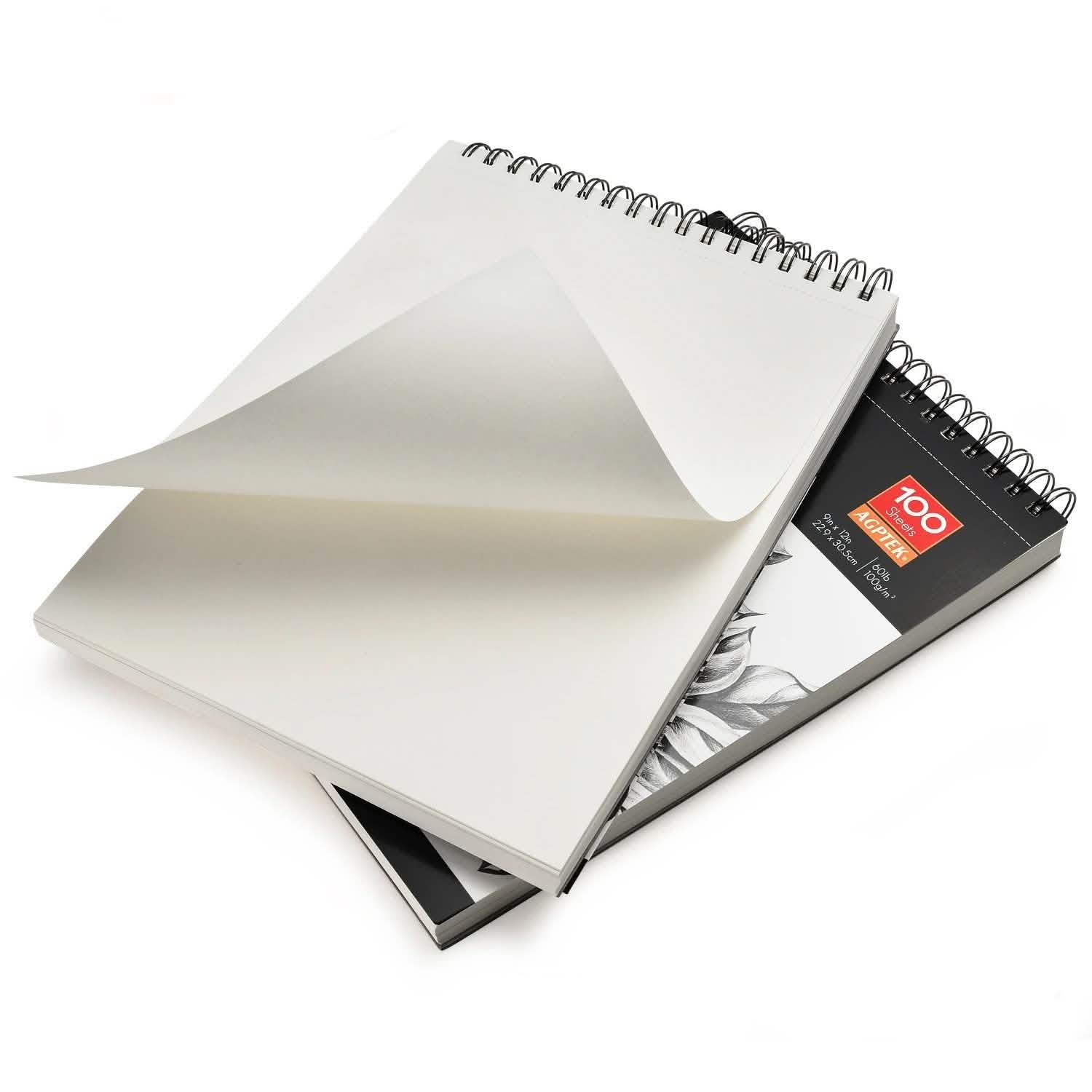 2-Pack: 9X12" 100 Sheets Spiral Sketch Pad