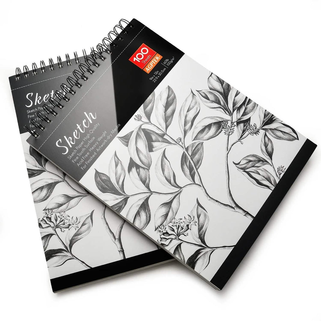 2-Pack: 9X12" 100 Sheets Spiral Sketch Pad