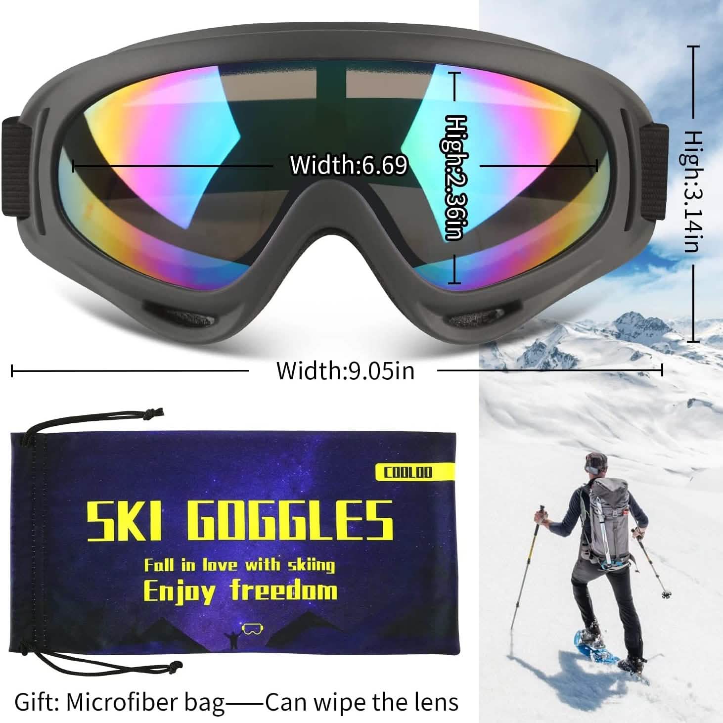 2-Pack: Anti-Scratch Dustproof Sports Goggles