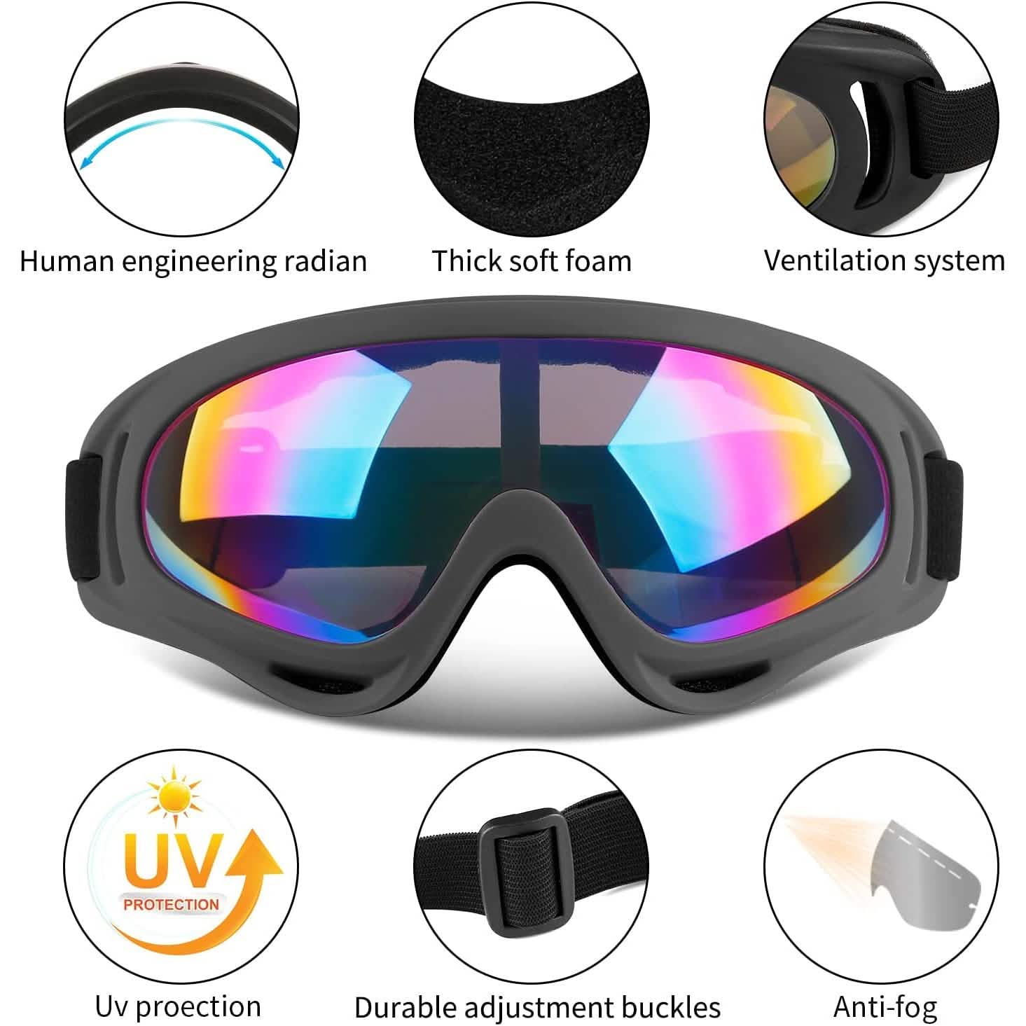 2-Pack: Anti-Scratch Dustproof Sports Goggles