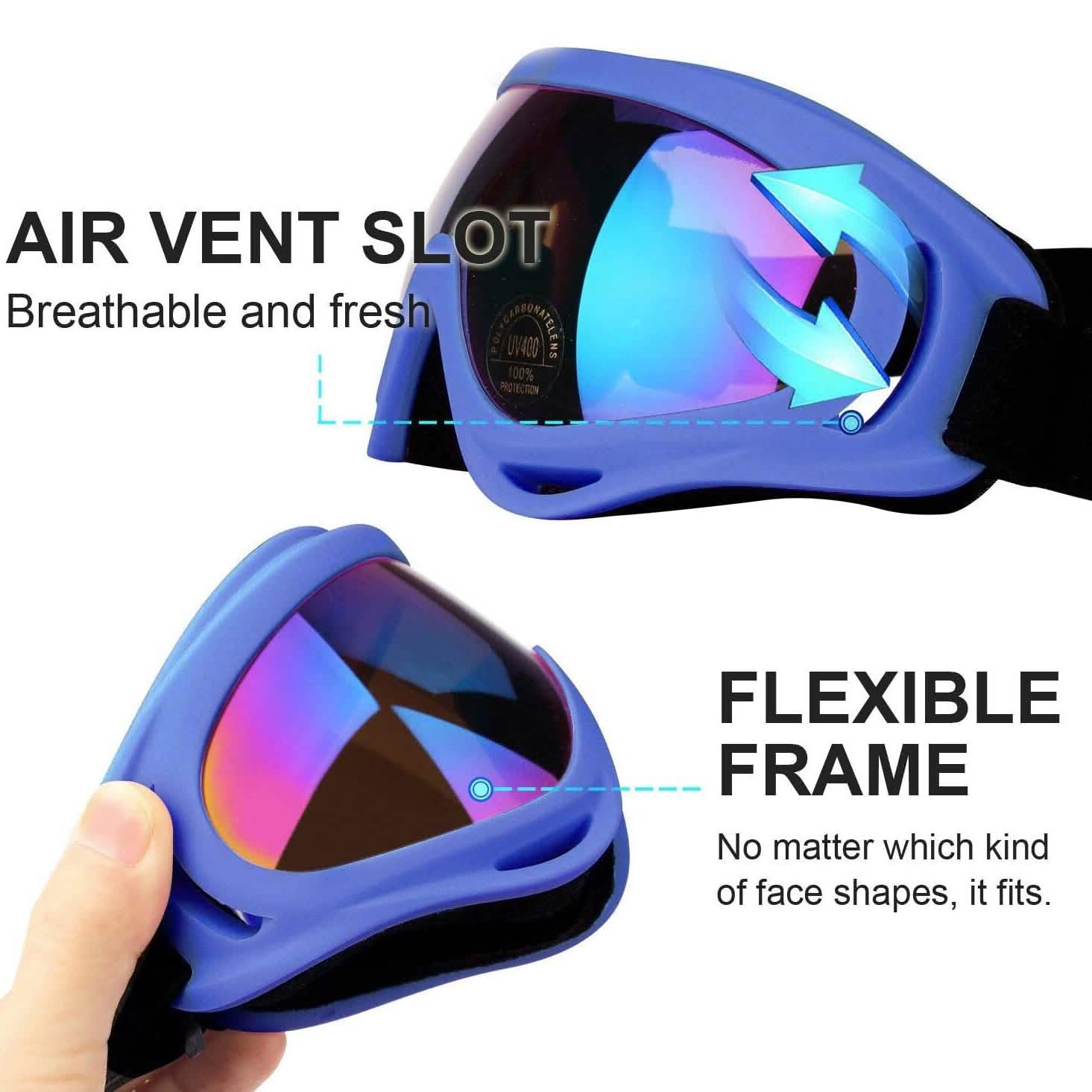 2-Pack: Anti-Scratch Dustproof Sports Goggles