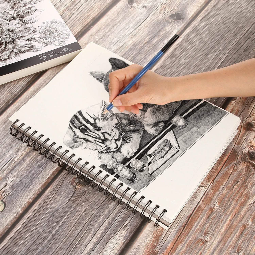 2-Pack: Art SketchBook 100 Pages for Writers Illustrators