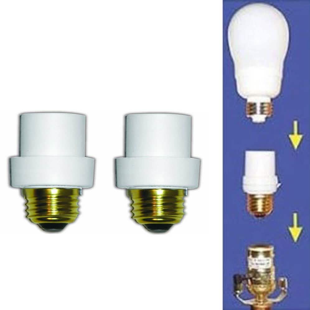2-Pack:  Automatic Lamp Sensors Dusk Dawn Security Light Bulb Socket