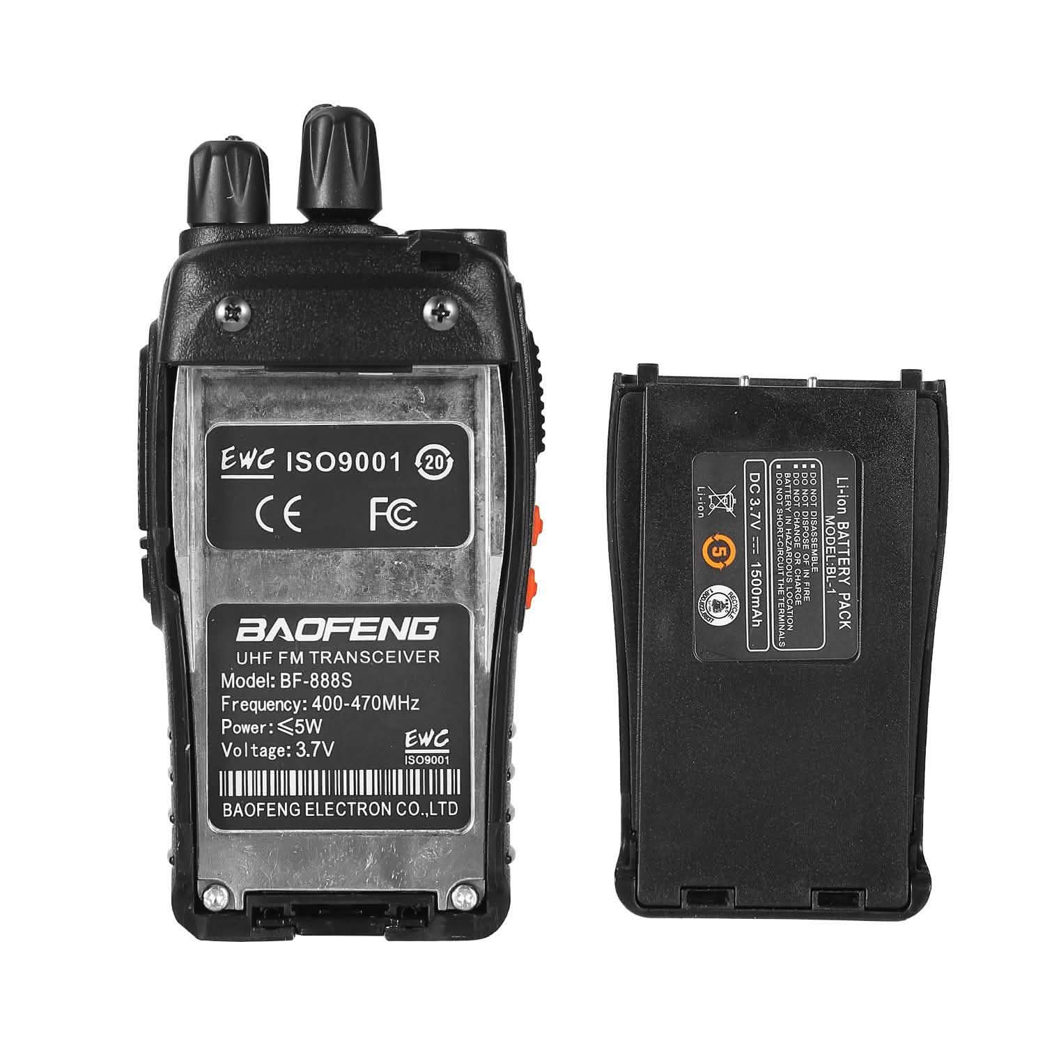 2-Pack: Baofeng BF-888S Walkie Talkies Two Way Radio
