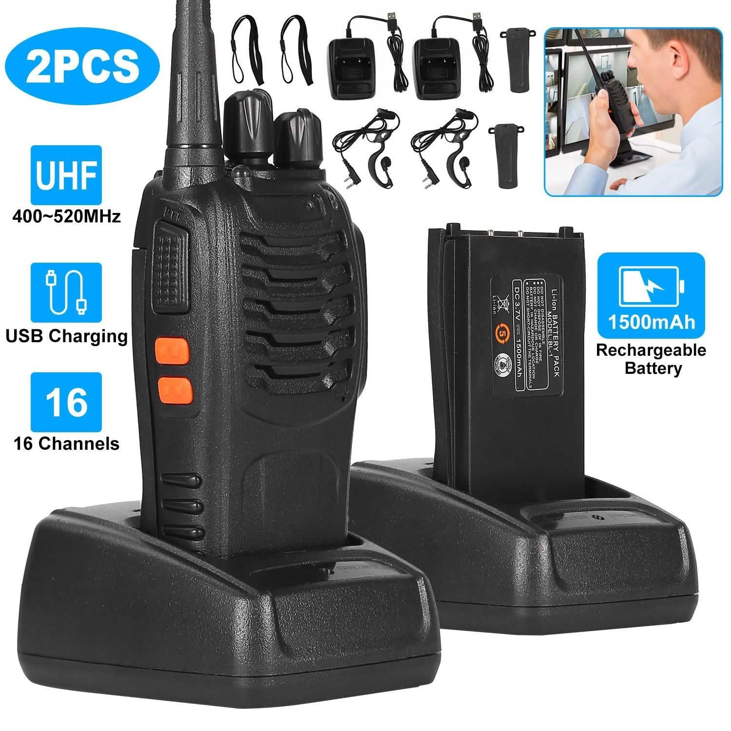 2-Pack: Baofeng BF-888S Walkie Talkies Two Way Radio