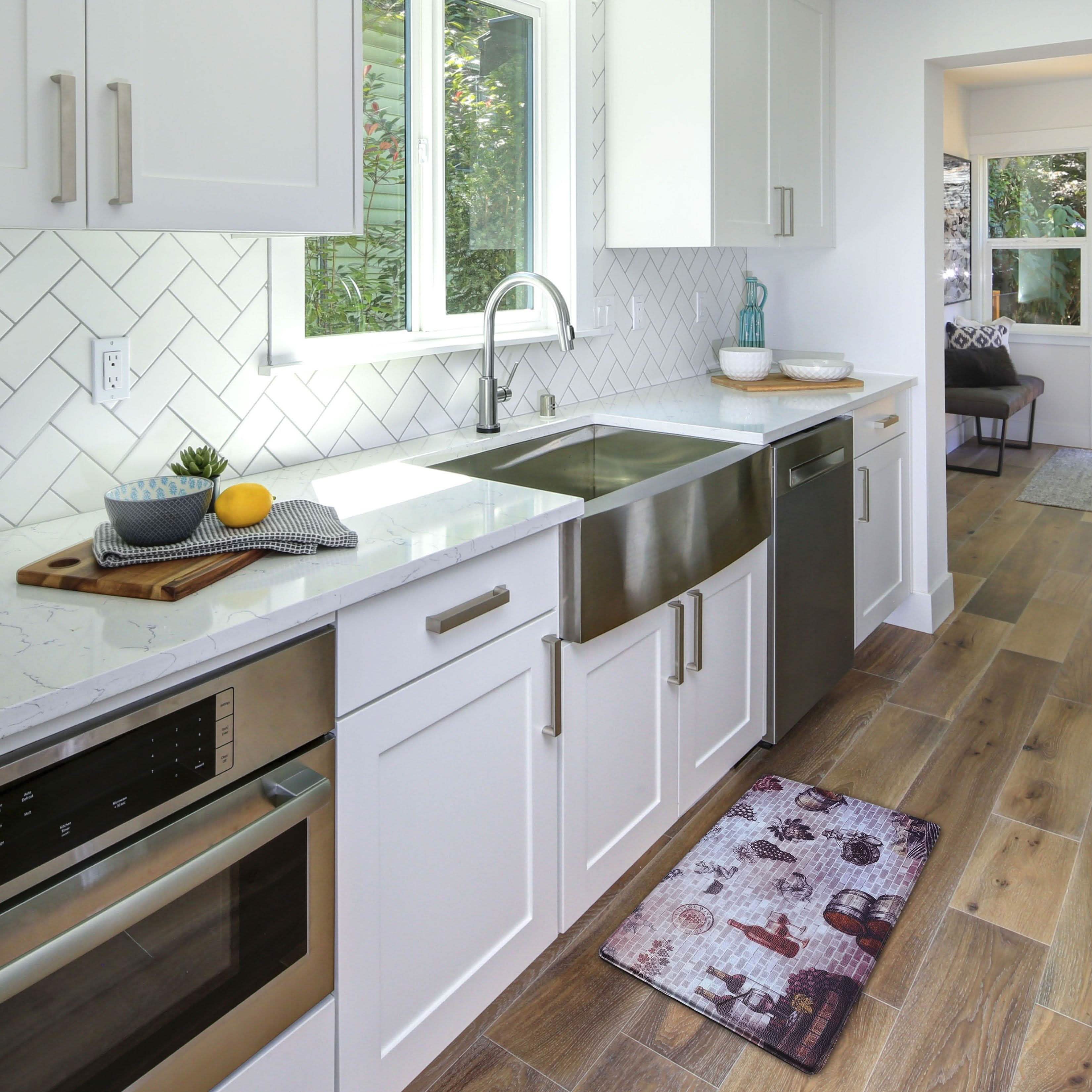2-Pack: Bibb Home Anti Fatigue Foam Kitchen Mats