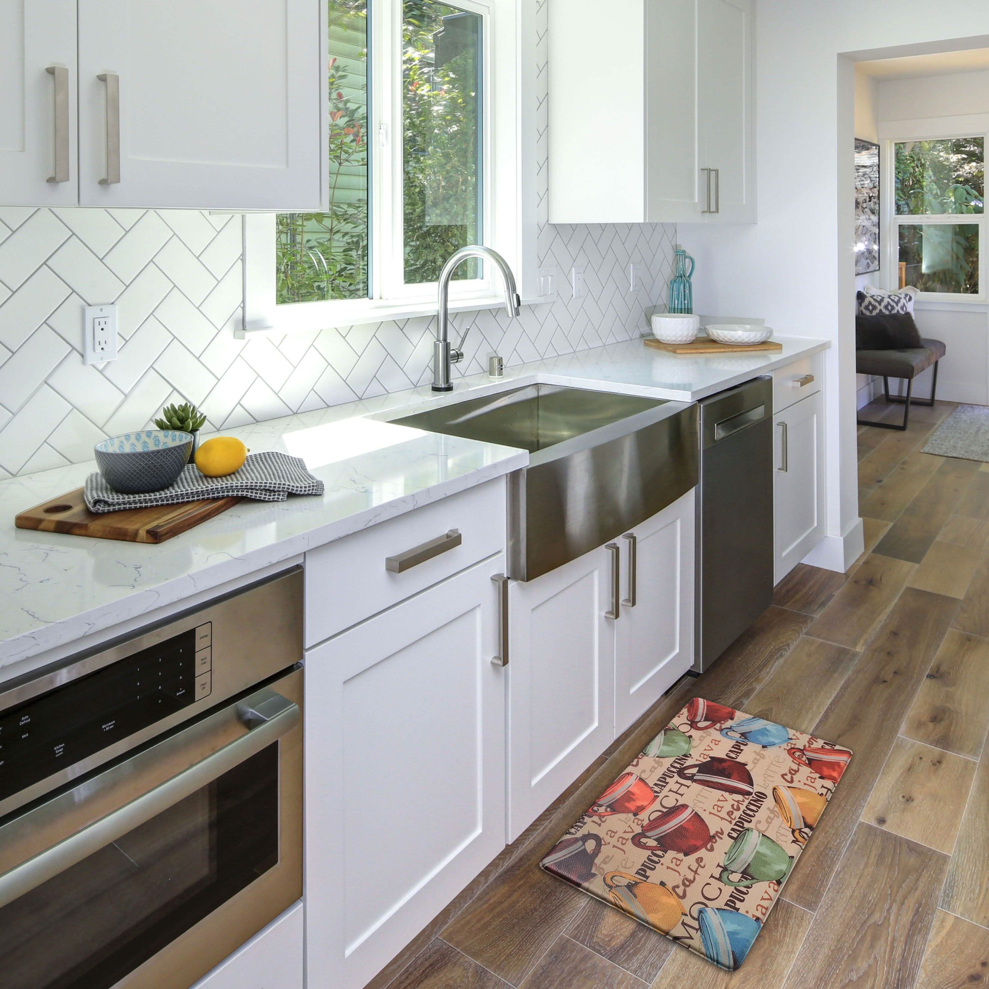 2-Pack: Bibb Home Anti Fatigue Foam Kitchen Mats