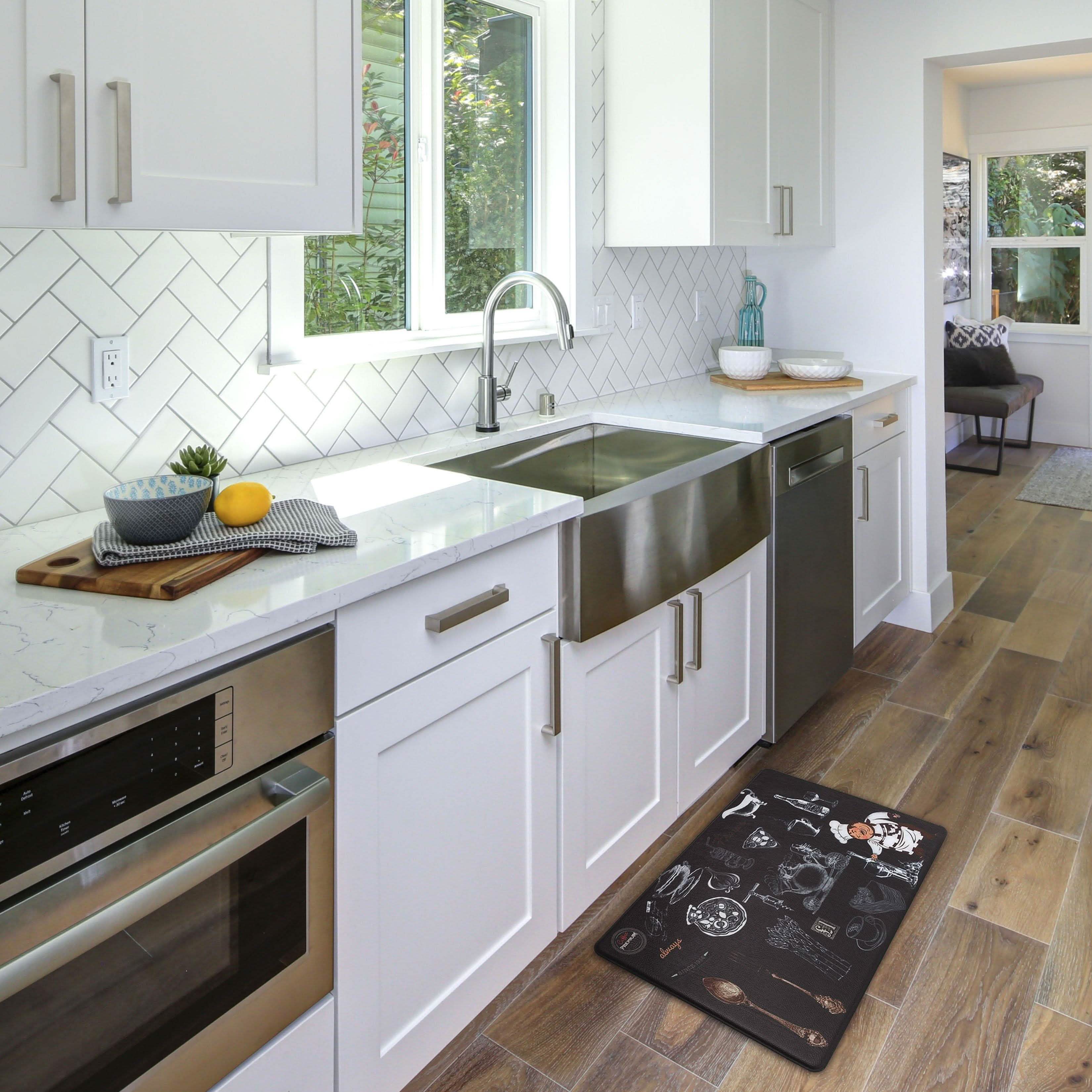 2-Pack: Bibb Home Anti Fatigue Foam Kitchen Mats