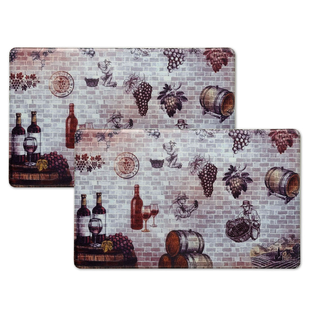 2-Pack: Bibb Home Anti Fatigue Foam Kitchen Mats