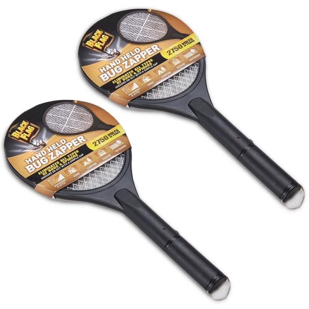 2-Pack: Black Flag Handheld Bug Zapper Rackets