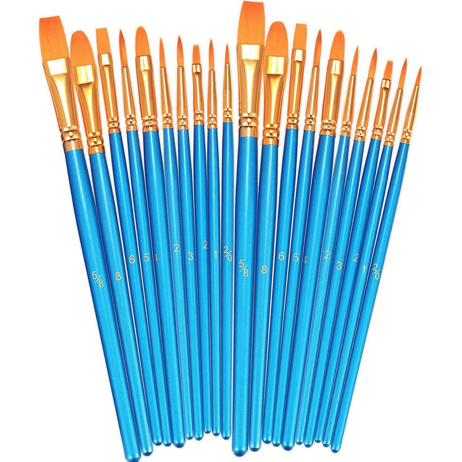 2-Pack: BOSOBO 10 Sizes Paint Brushes Set
