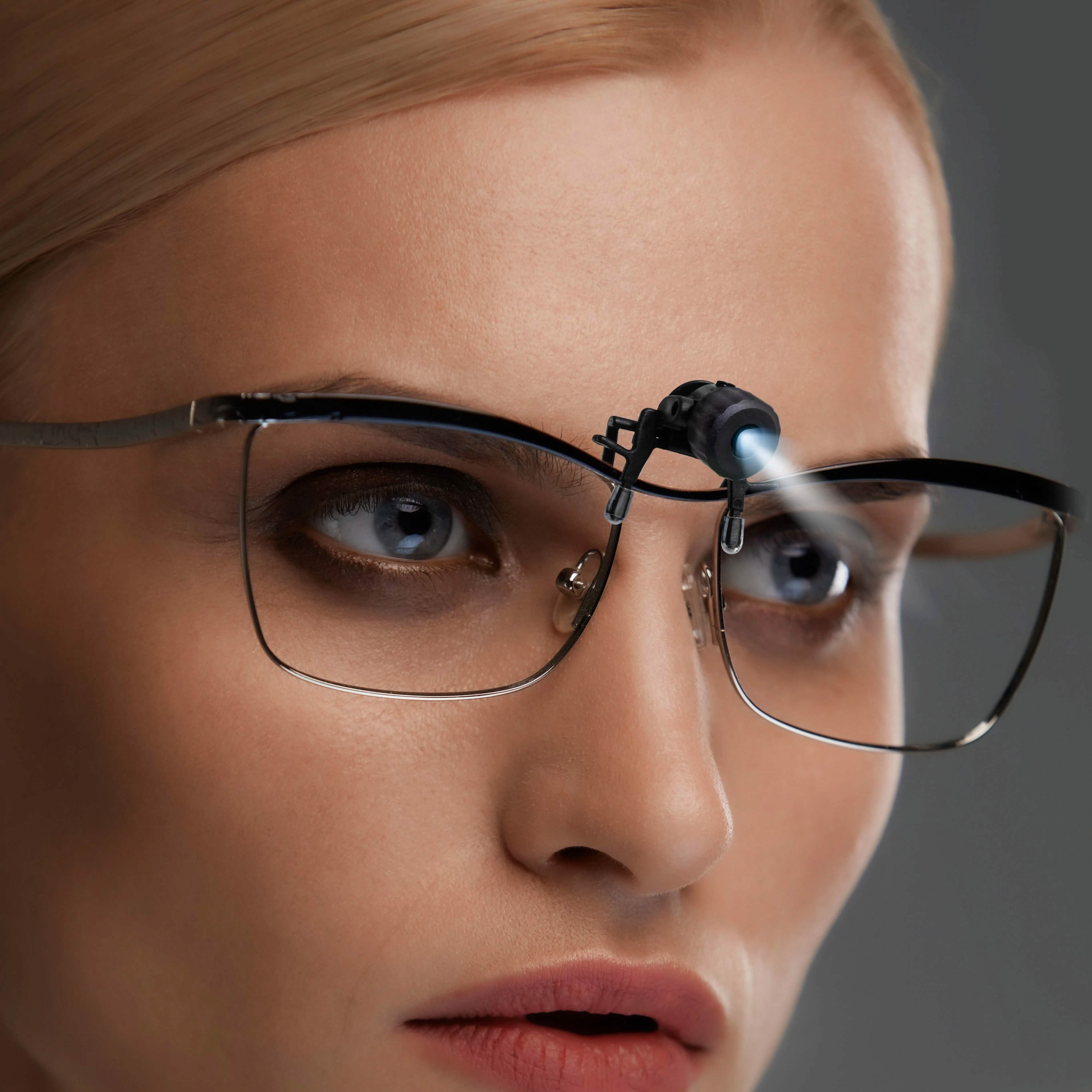 2-Pack: Bright Basics Universal Clip-On Led Glasses Light