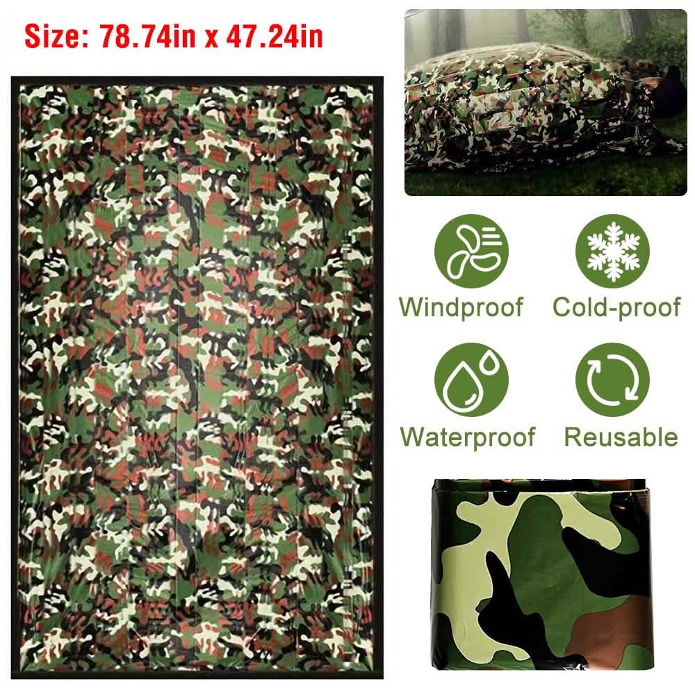2-Pack: Camping Sleeping Bag Camouflage