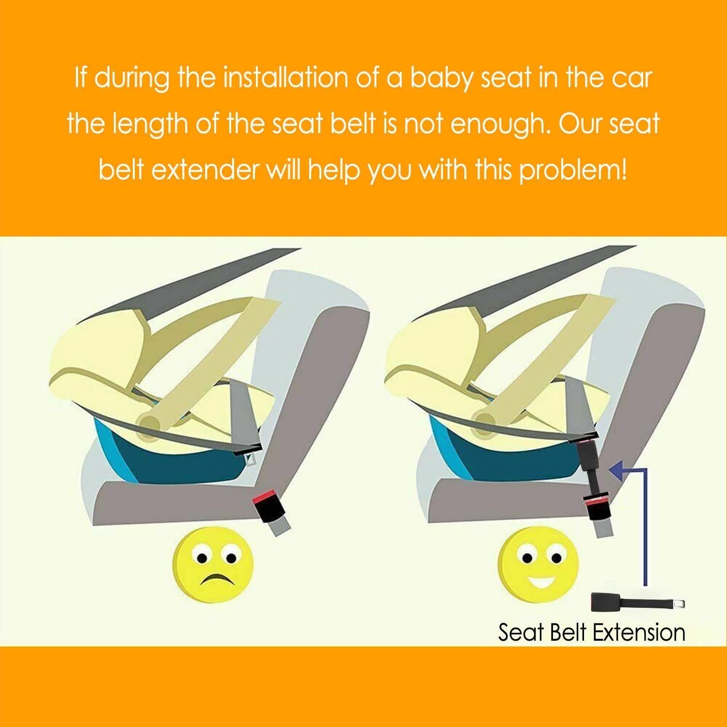 2-Pack: Car Seat Belt Extender