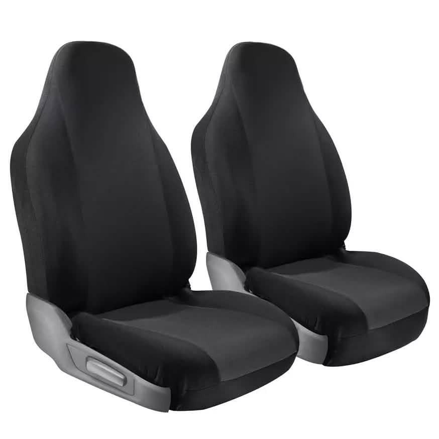 2-Pack: Car Seat Cover Protectors - Grip Control Non-Slip Poly Cloth