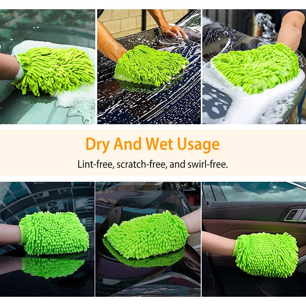 2-Pack: Car Wash Mitt Car Washing Gloves