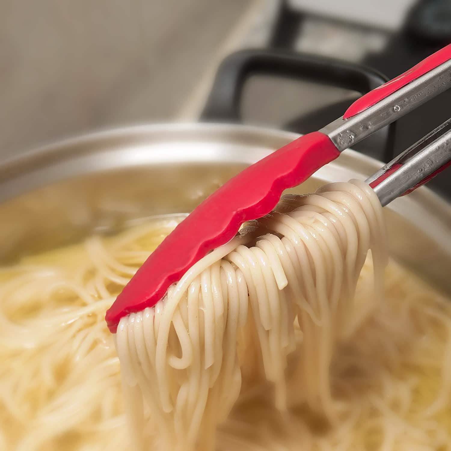 2-Pack: Chef's Star Premium Silicone Kitchen Tongs