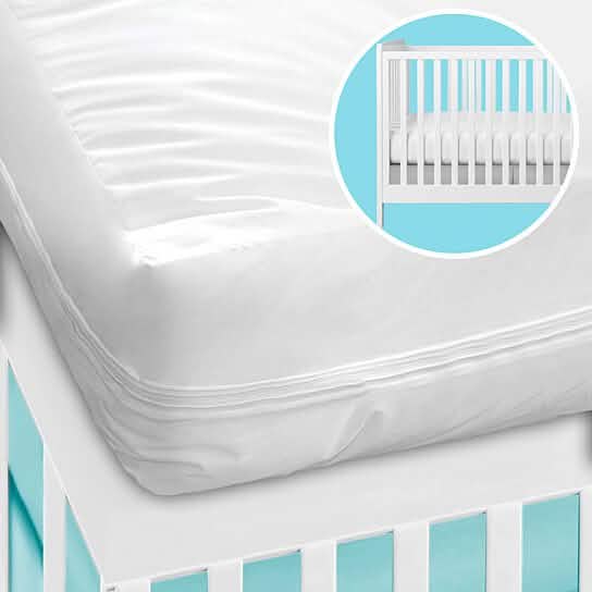 2-Pack: Deluxe Vinyl Zippered Crib Mattress Cover