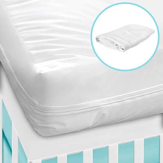 2-Pack: Deluxe Vinyl Zippered Crib Mattress Cover