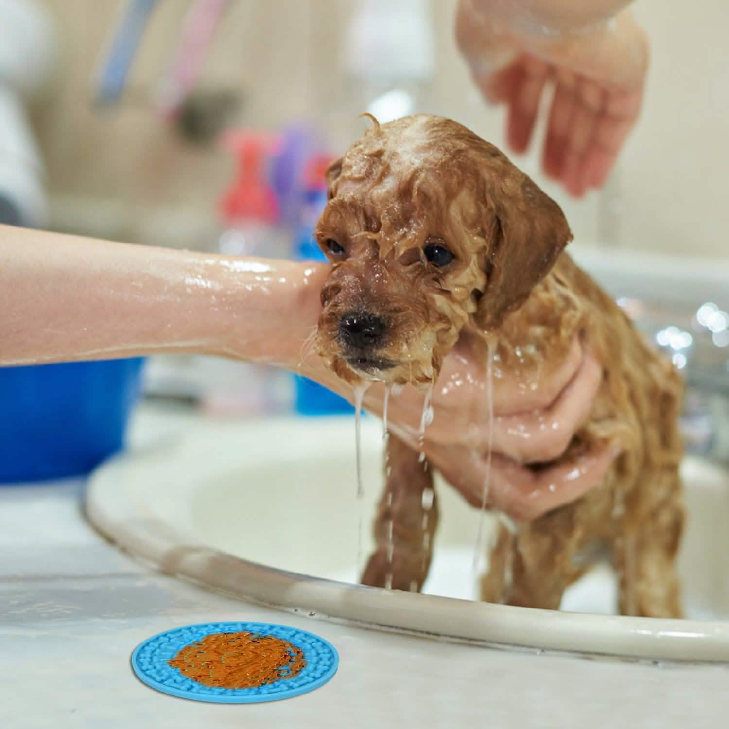 2-Pack: Dog Lick Pad Pet Shower Grooming Slow Feeder Distraction Mat