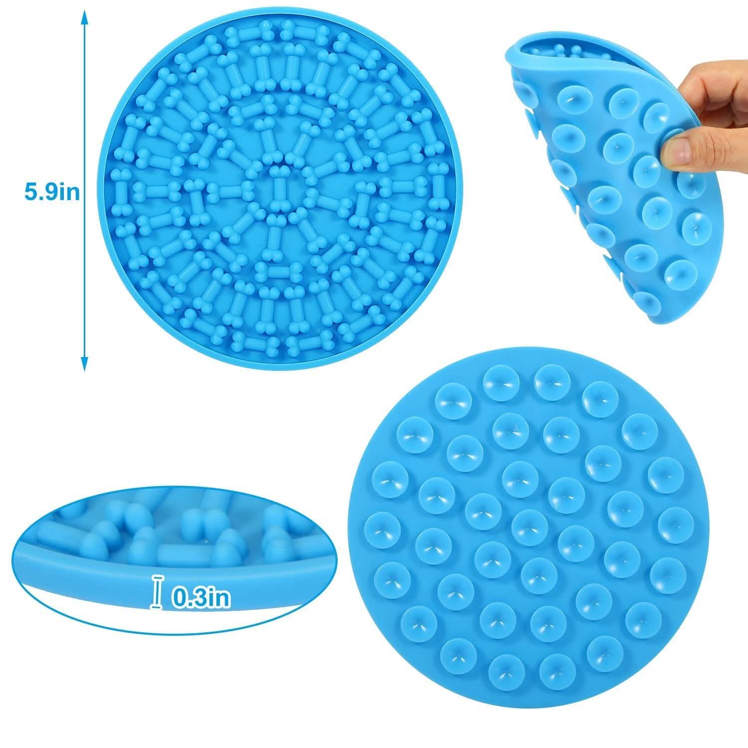 2-Pack: Dog Lick Pad Pet Shower Grooming Slow Feeder Distraction Mat