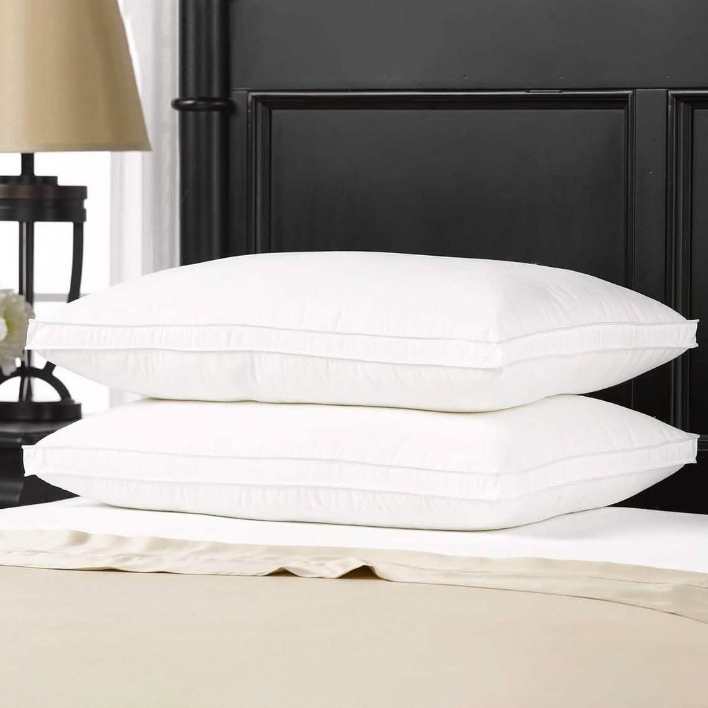 2-Pack: DownSupply Firm Gusseted Gel Fiber Pillows