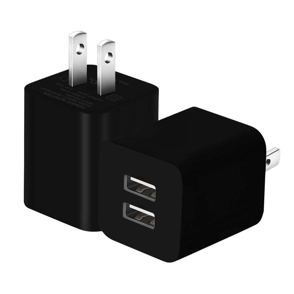 2-Pack: Dual Port USB Wall Charger