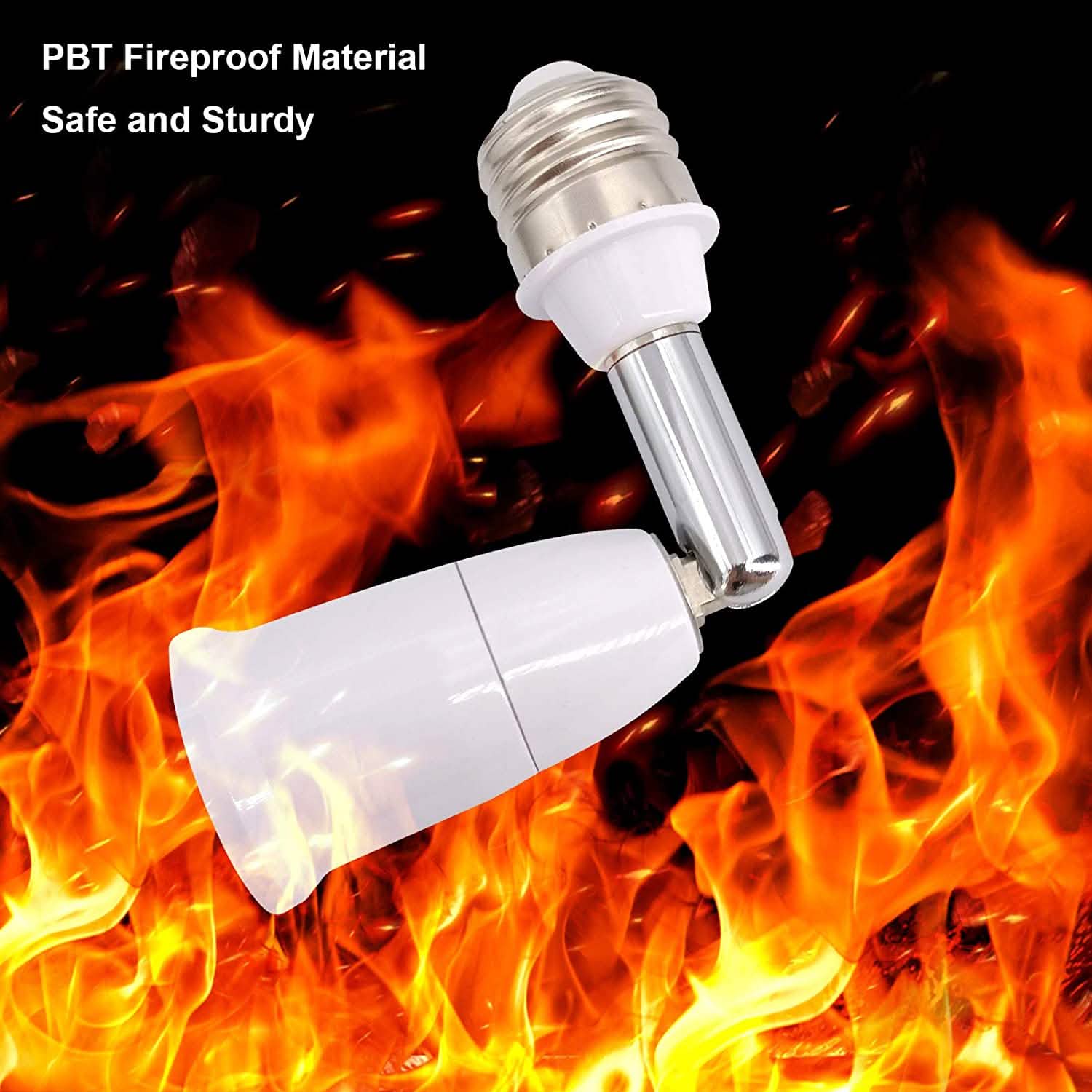 2-Pack: E26/E27 Lamp Holder Extender