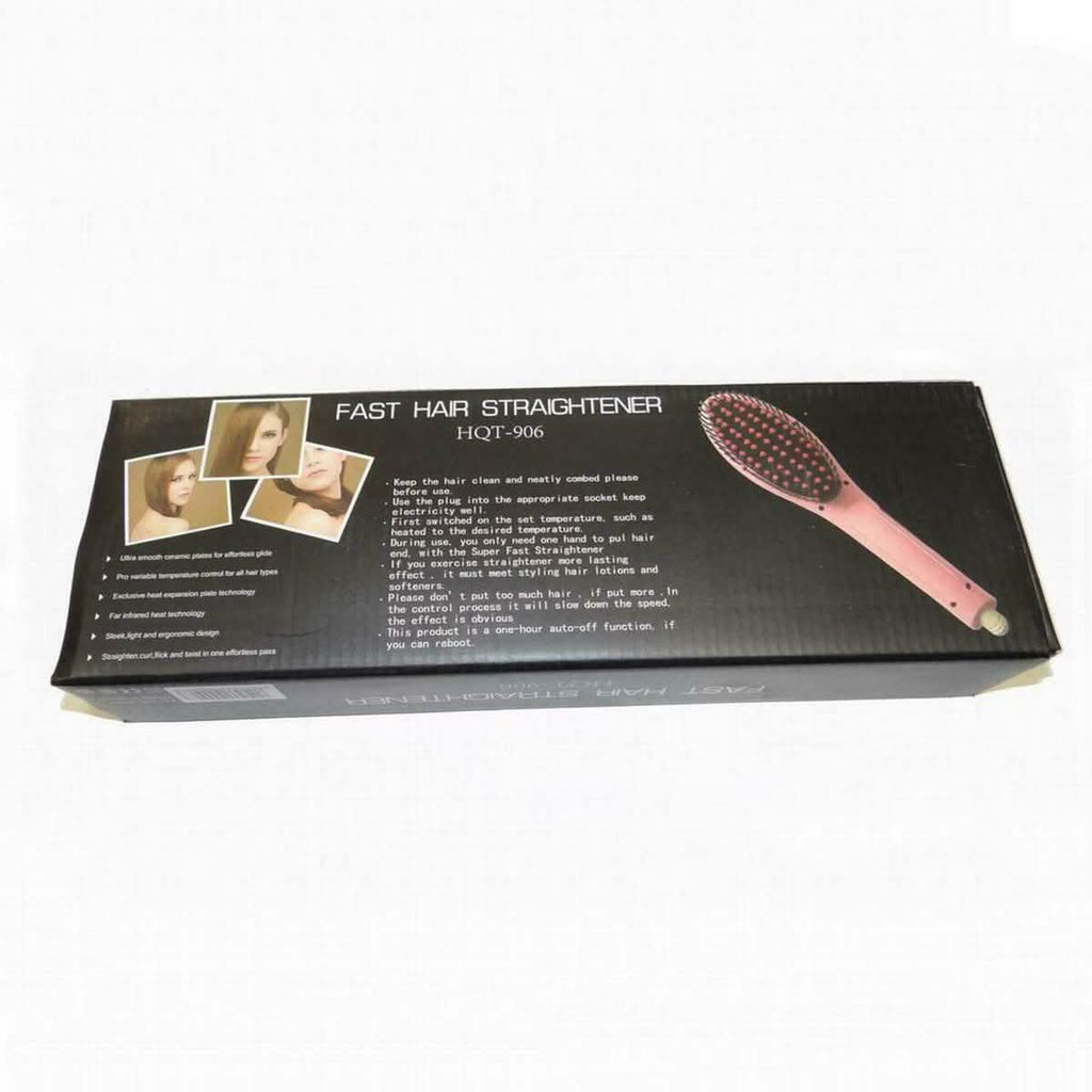 2-Pack: Electronic Fast Hair Straightener with Detangling Brush