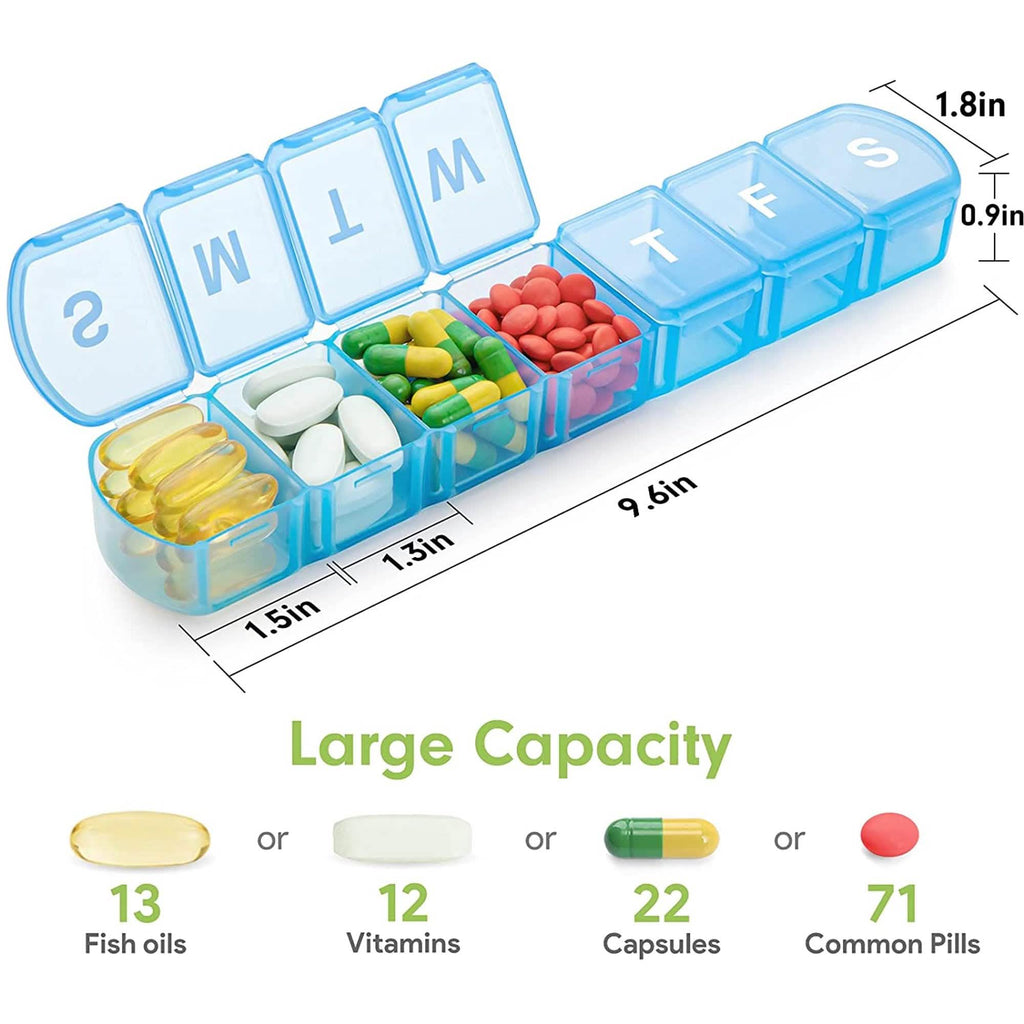 2-Pack: Extra Large Weekly Pill Organizer