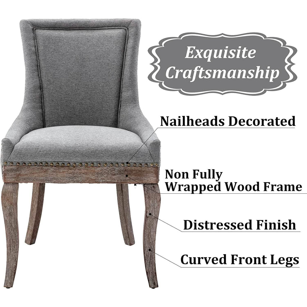 2-Pack: Fabric Upholstered Side Chairs Set
