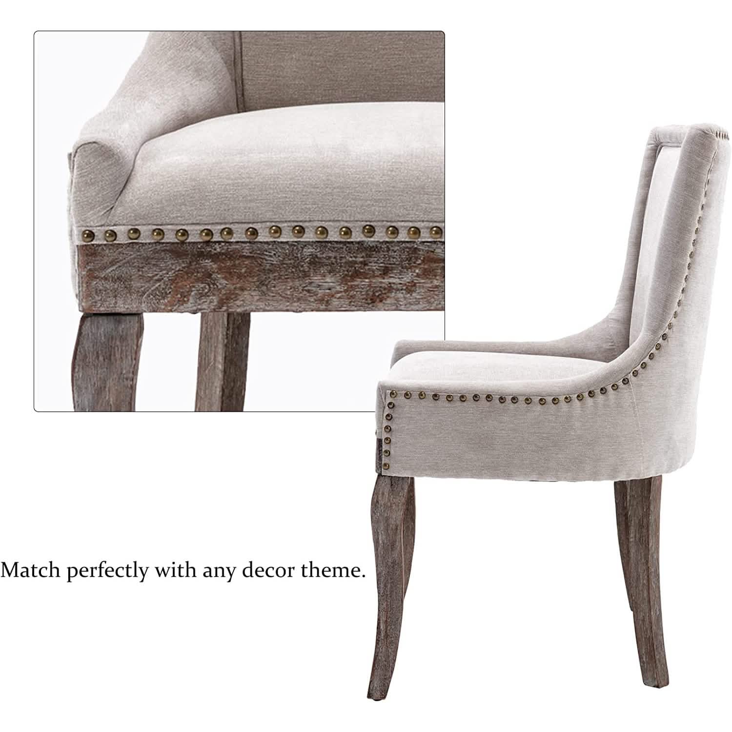 2-Pack: Fabric Upholstered Side Chairs Set