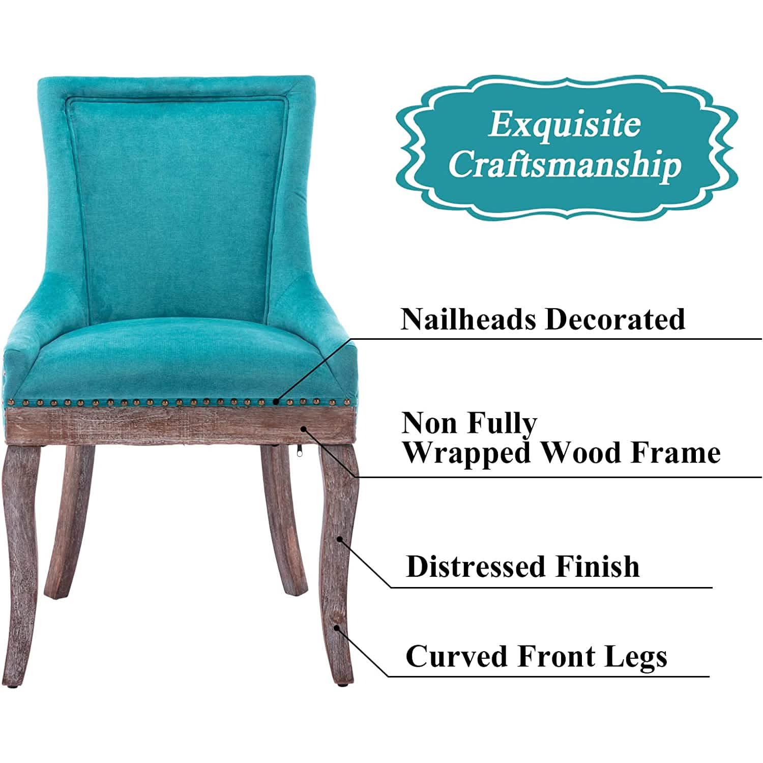 2-Pack: Fabric Upholstered Side Chairs Set