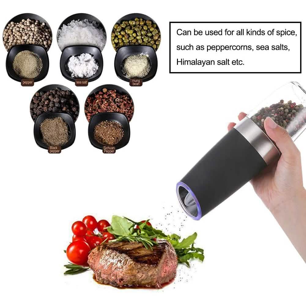2-Pack: Gravity Electric Salt Pepper Grinder