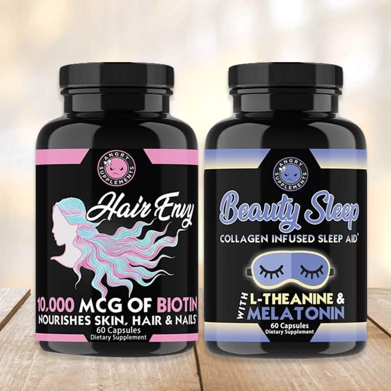 2 Pack: Hair Envy and Beauty Sleep Collagen Sleep Aid