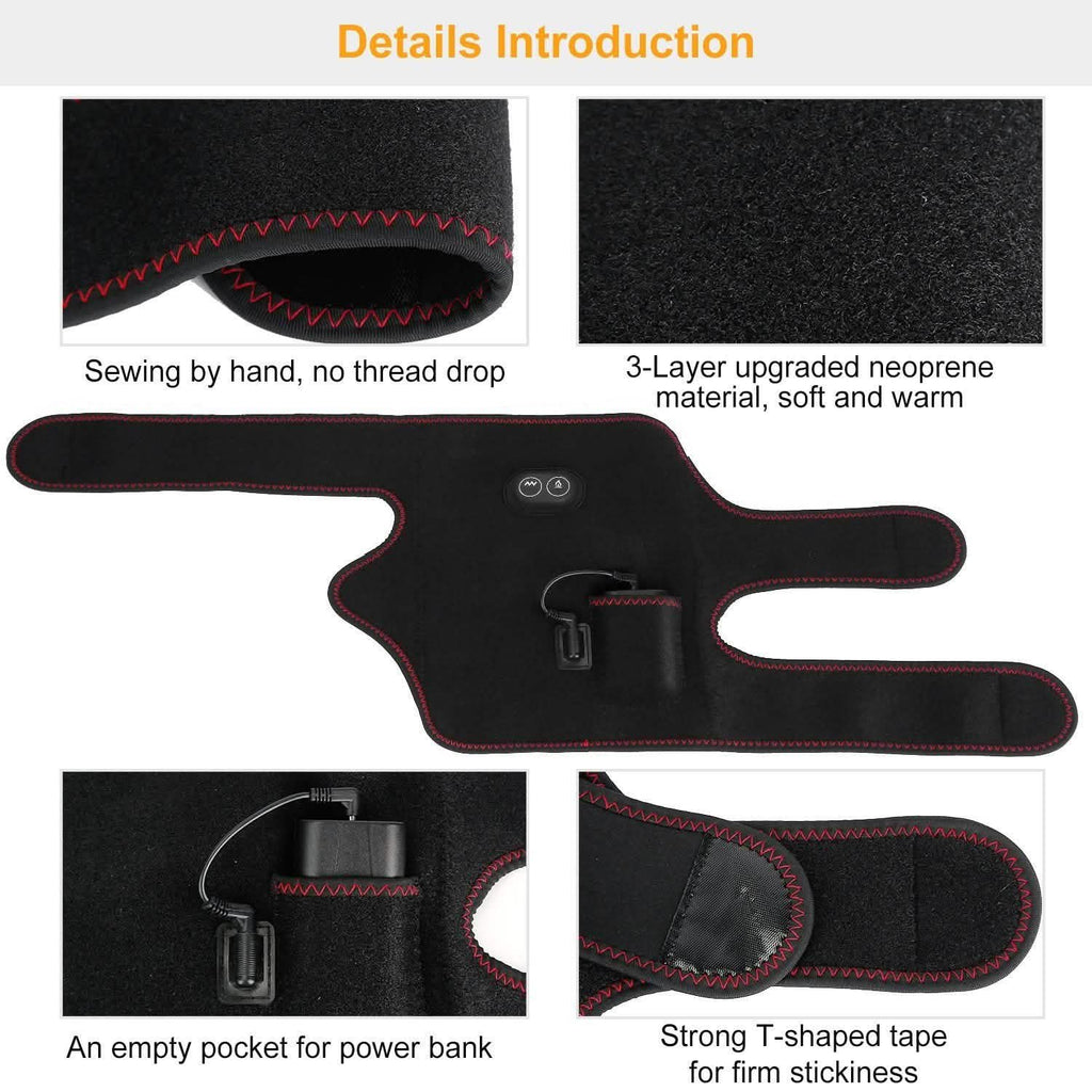 2-Pack: Heated Knee Massage Wrap