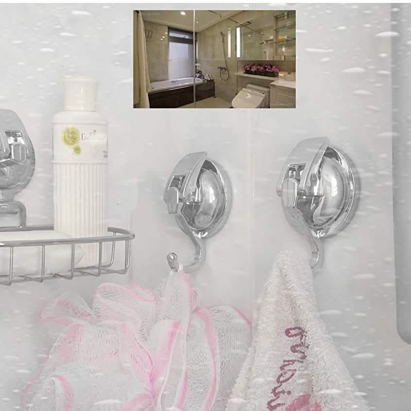 2-Pack: Heavy Duty Vacuum Suction Cup Hook