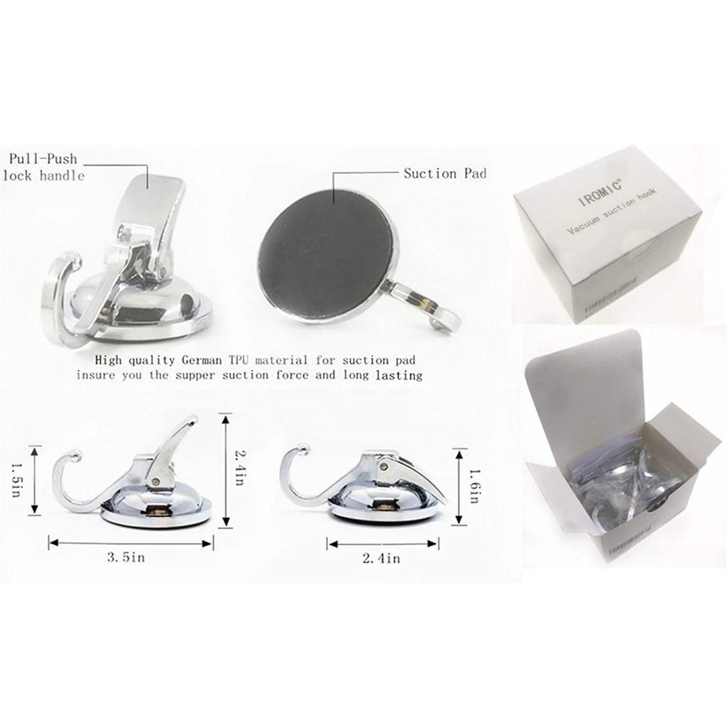 2-Pack: Heavy Duty Vacuum Suction Cup Hook