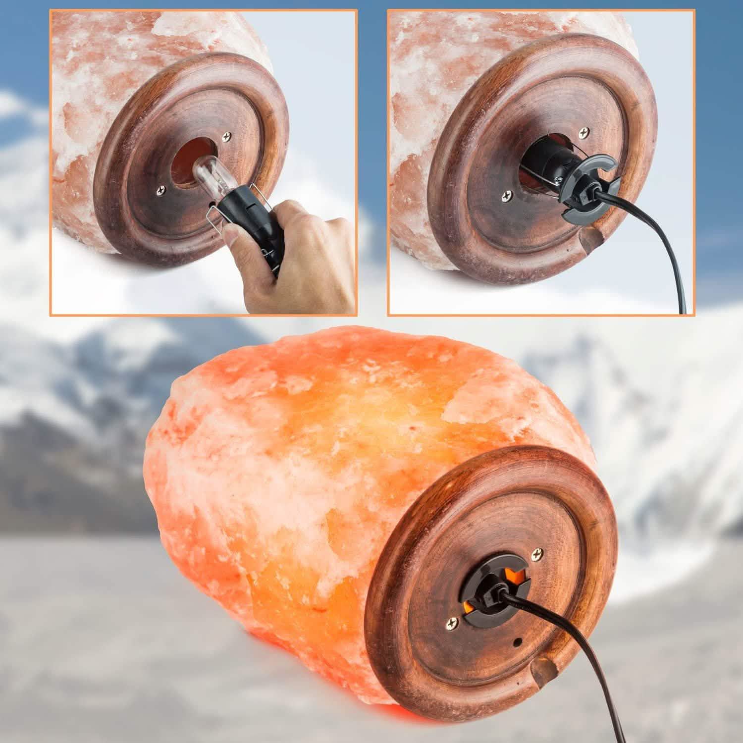 2-Pack: Hemingweigh Hand Carved Natural Crystal Himalayan Salt Lamp