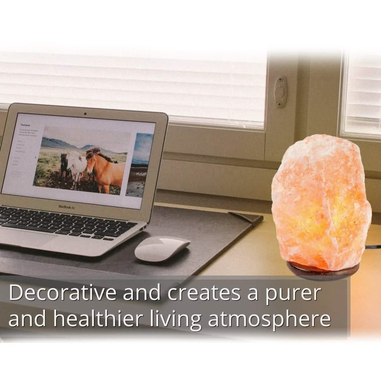 2-Pack: Hemingweigh Hand Carved Natural Crystal Himalayan Salt Lamp