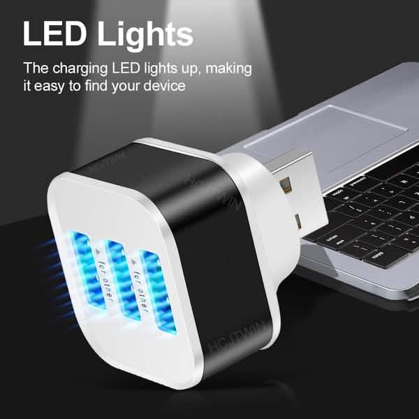 2-Pack: High Speed USB HUB 3 Ports Splitter
