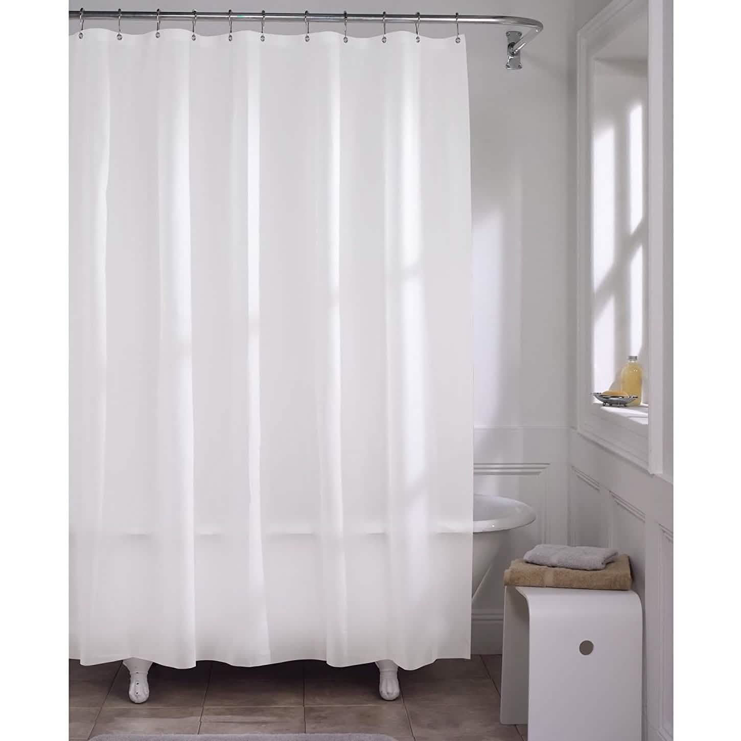 2-Pack: Hotel-Quality Heavy Shower Curtain Liner with Metal Grommets + Magnets