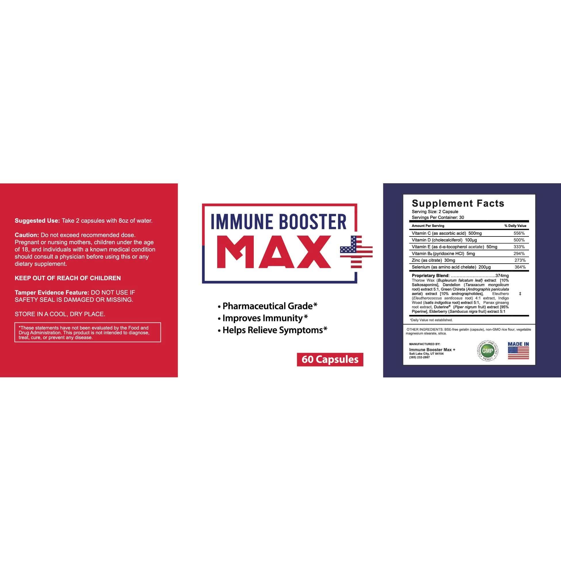 2-Pack: Immune Booster Max+ Supplement