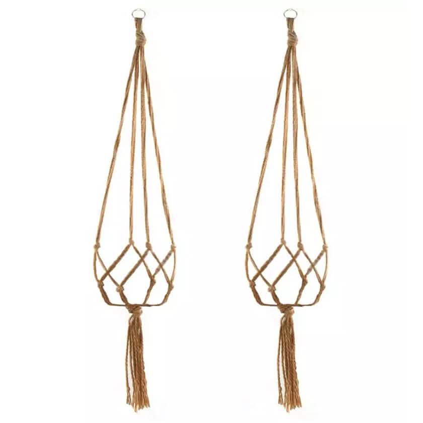 2-Pack: Indoor Outdoor Hanging Pot Rope Net Macrame Plant Hanger